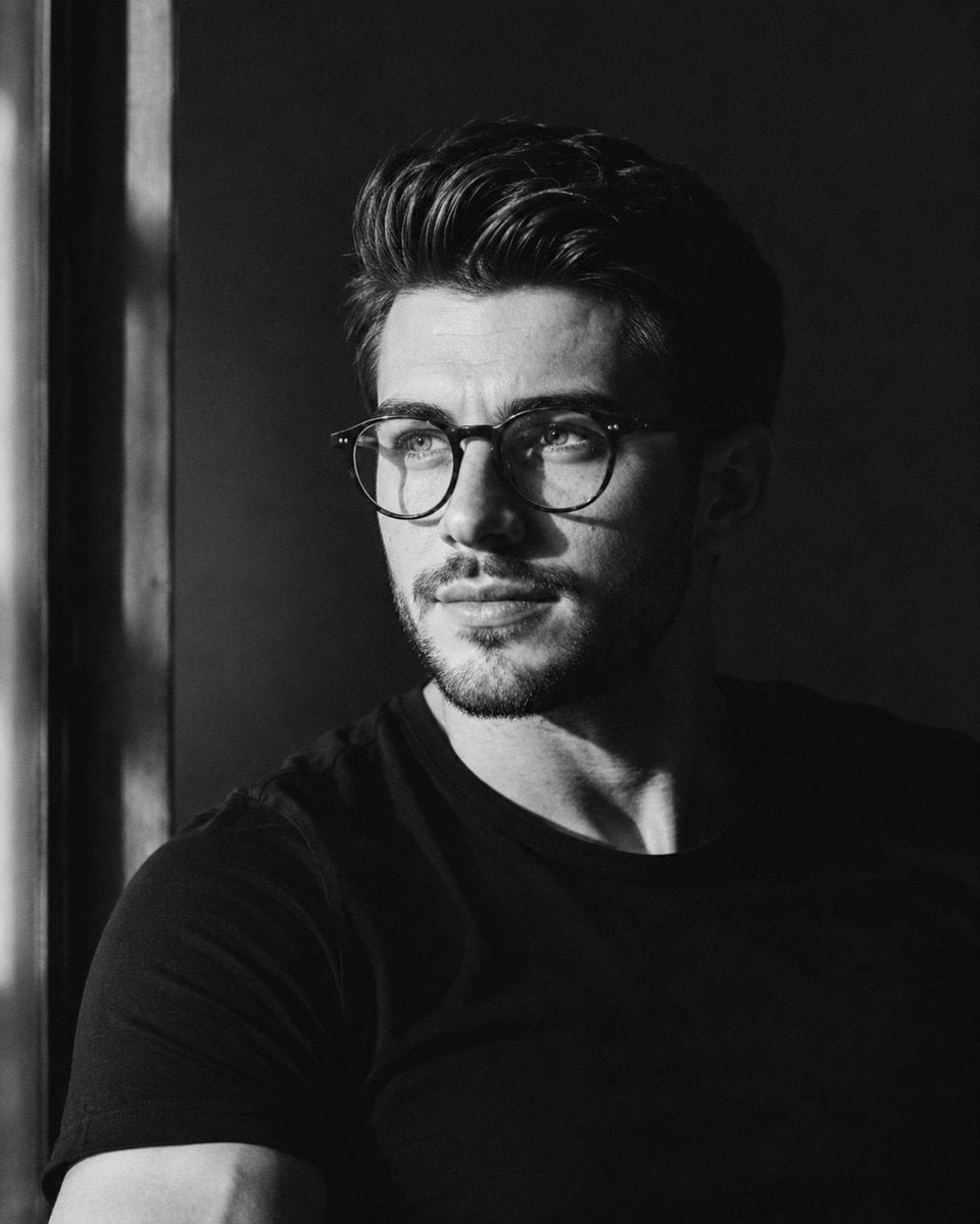 Noir Luxury Male Editorial Portrait - alternate