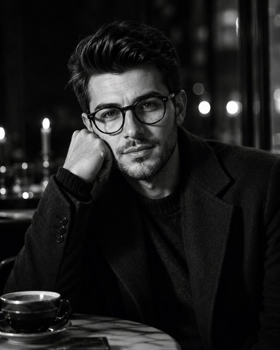 Noir Luxury Male Editorial Portrait - alternate