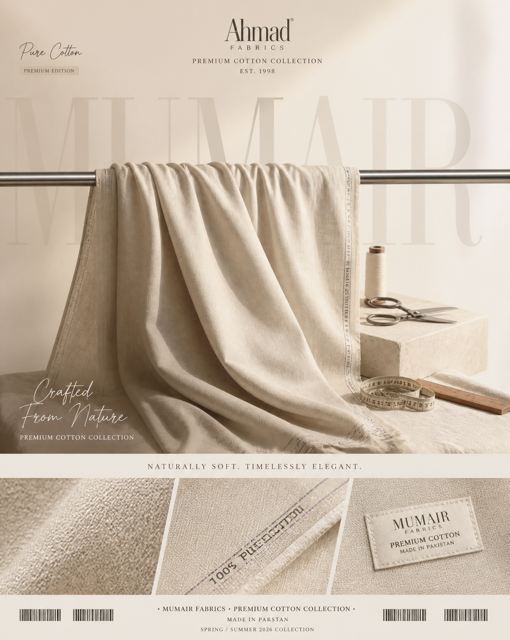 Quiet Luxury Cotton Textile Editorial Campaign