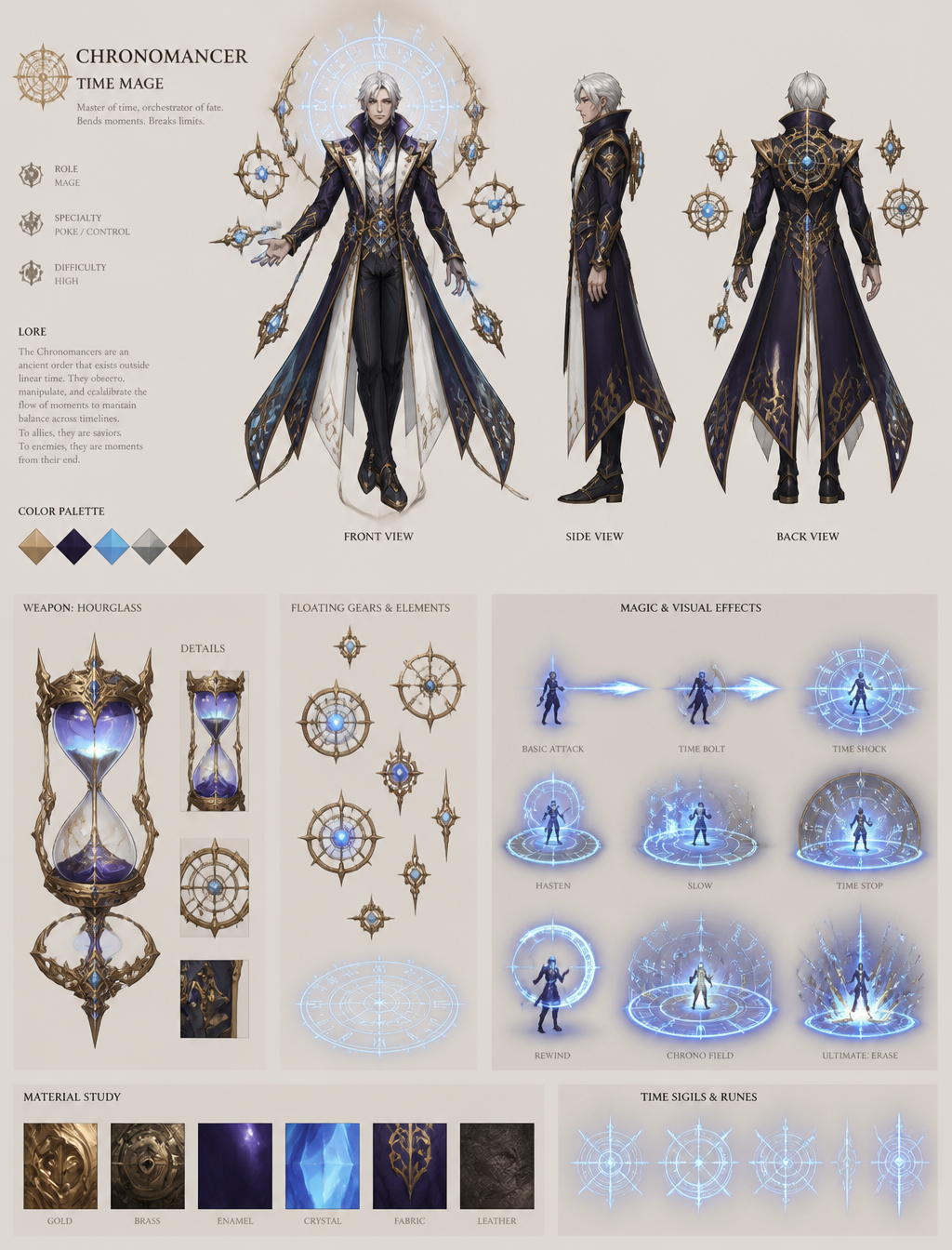 Chronomancer MOBA Concept Sheet