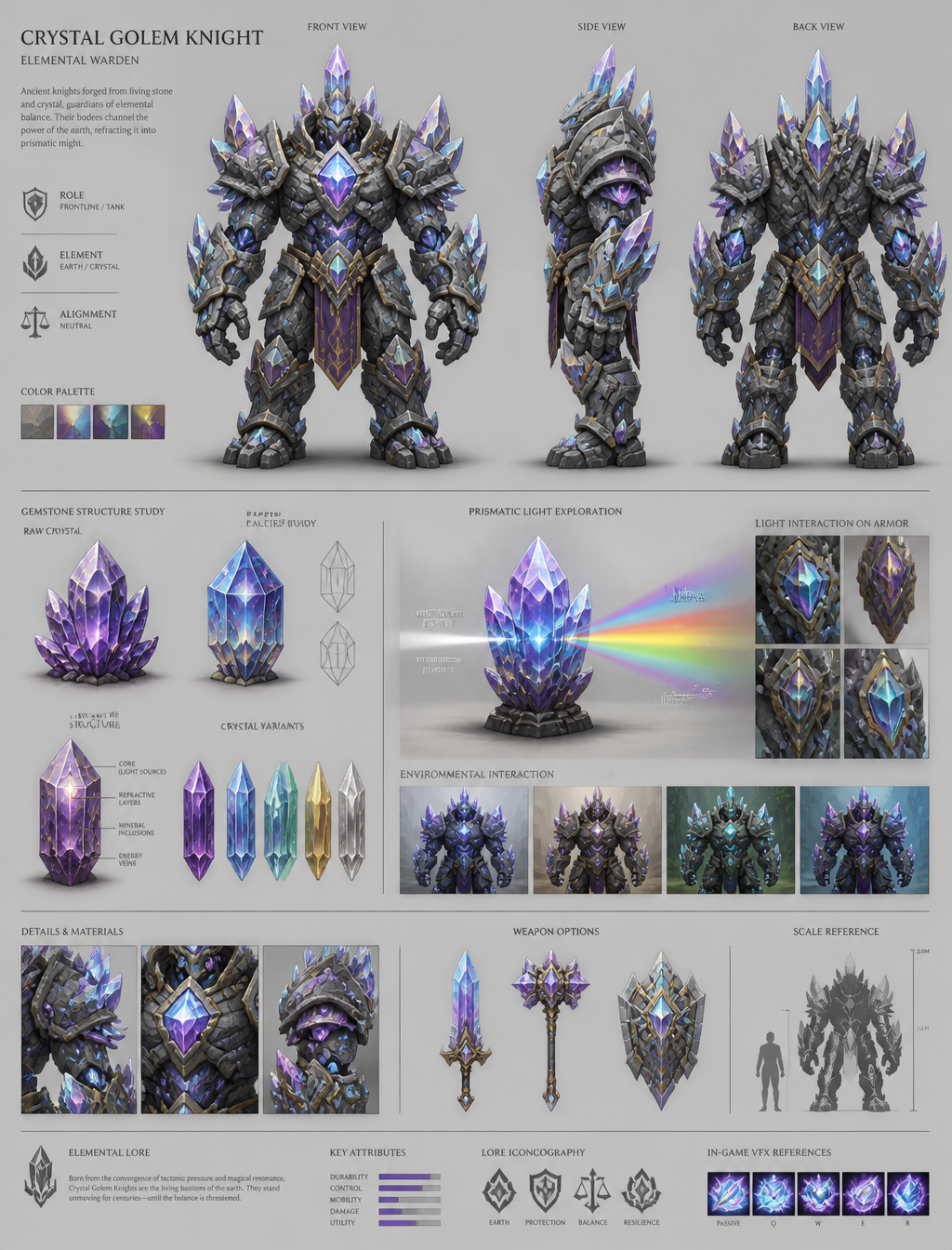 Prismatic Quartz Guardian Concept Sheet