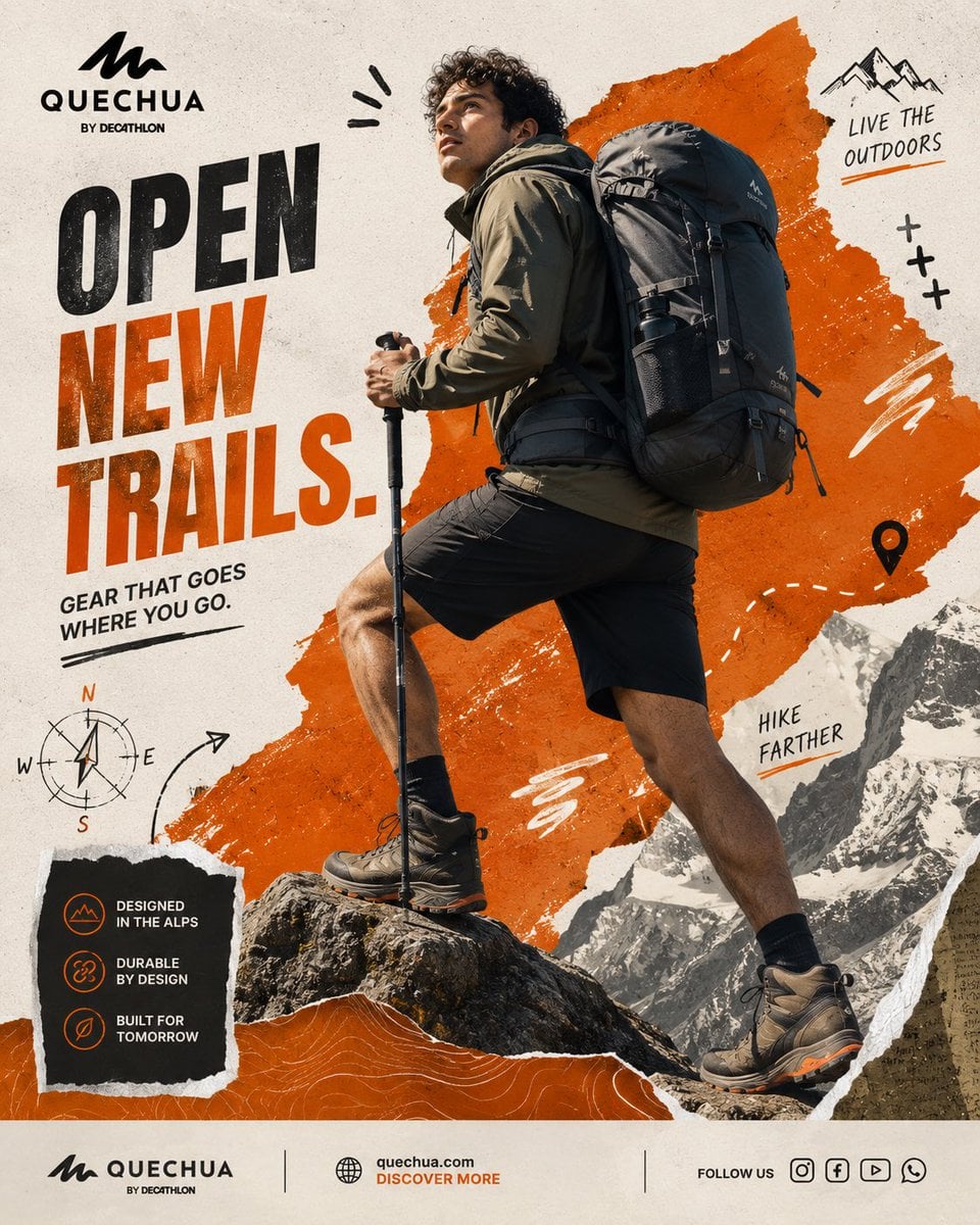 Decathlon 'Play More' Dynamic Sports Digital Collage - alternate