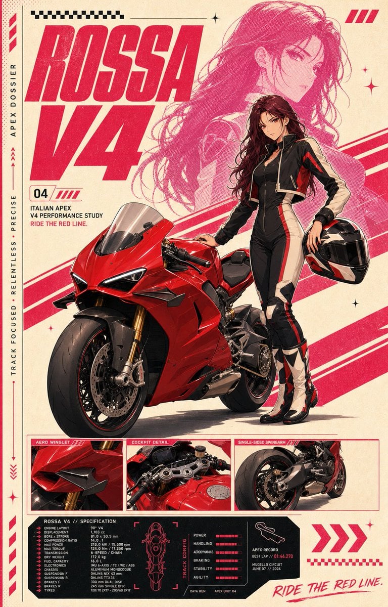 Anime Superbike Spec Poster Template