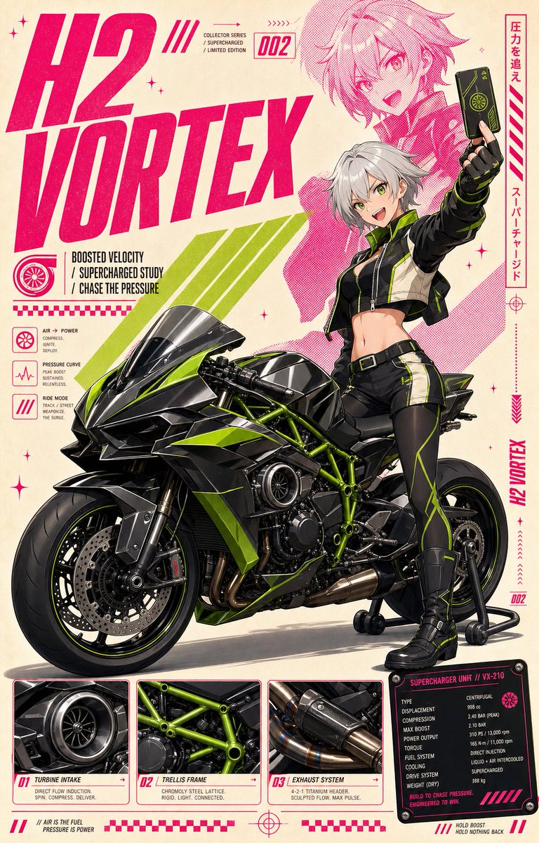 Anime Superbike Spec Poster Template - alternate