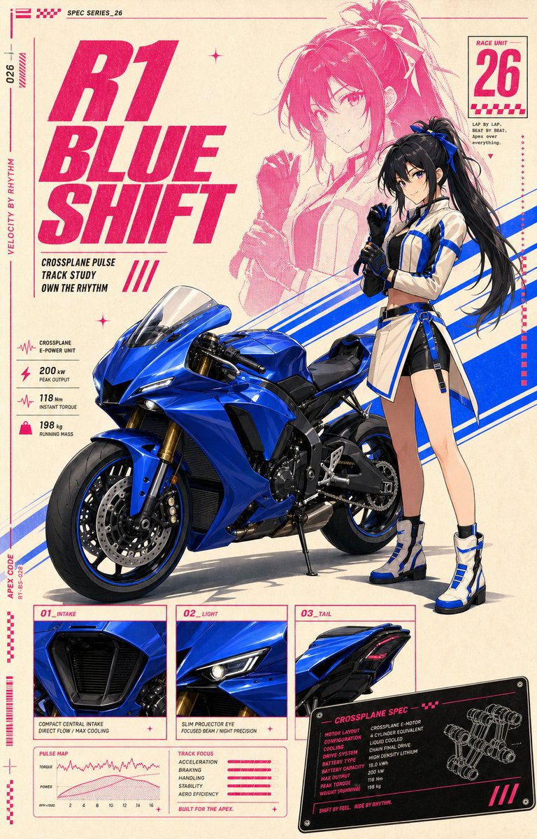Anime Superbike Spec Poster Template - alternate