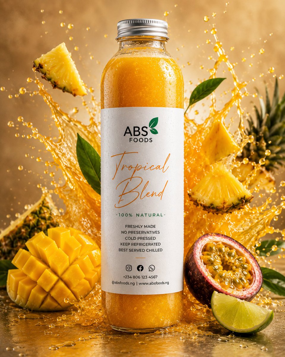 Luxury Tropical Juice Splash Hero Shot