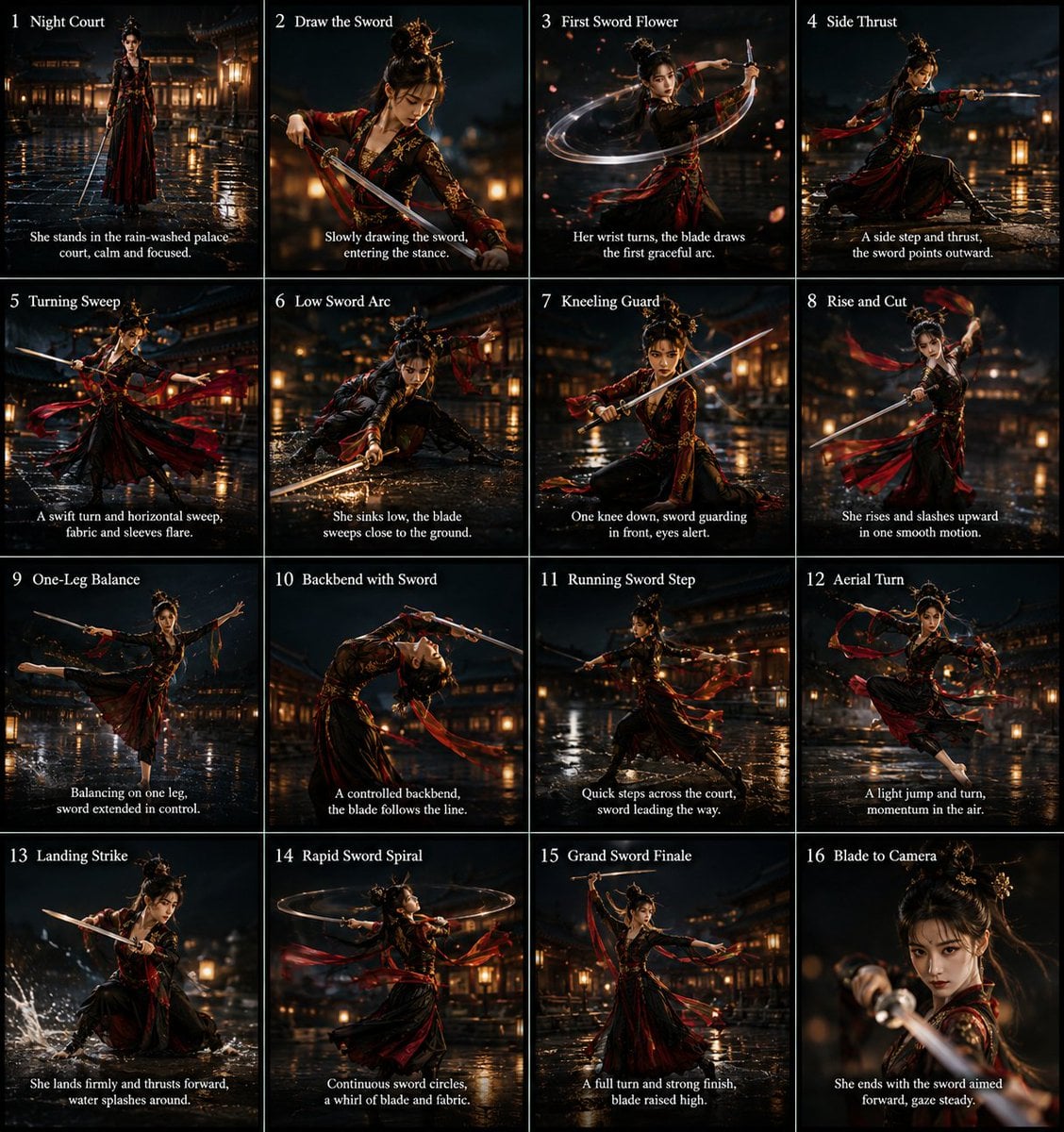 Photorealistic Warrior Dancer Reference Sheet - alternate