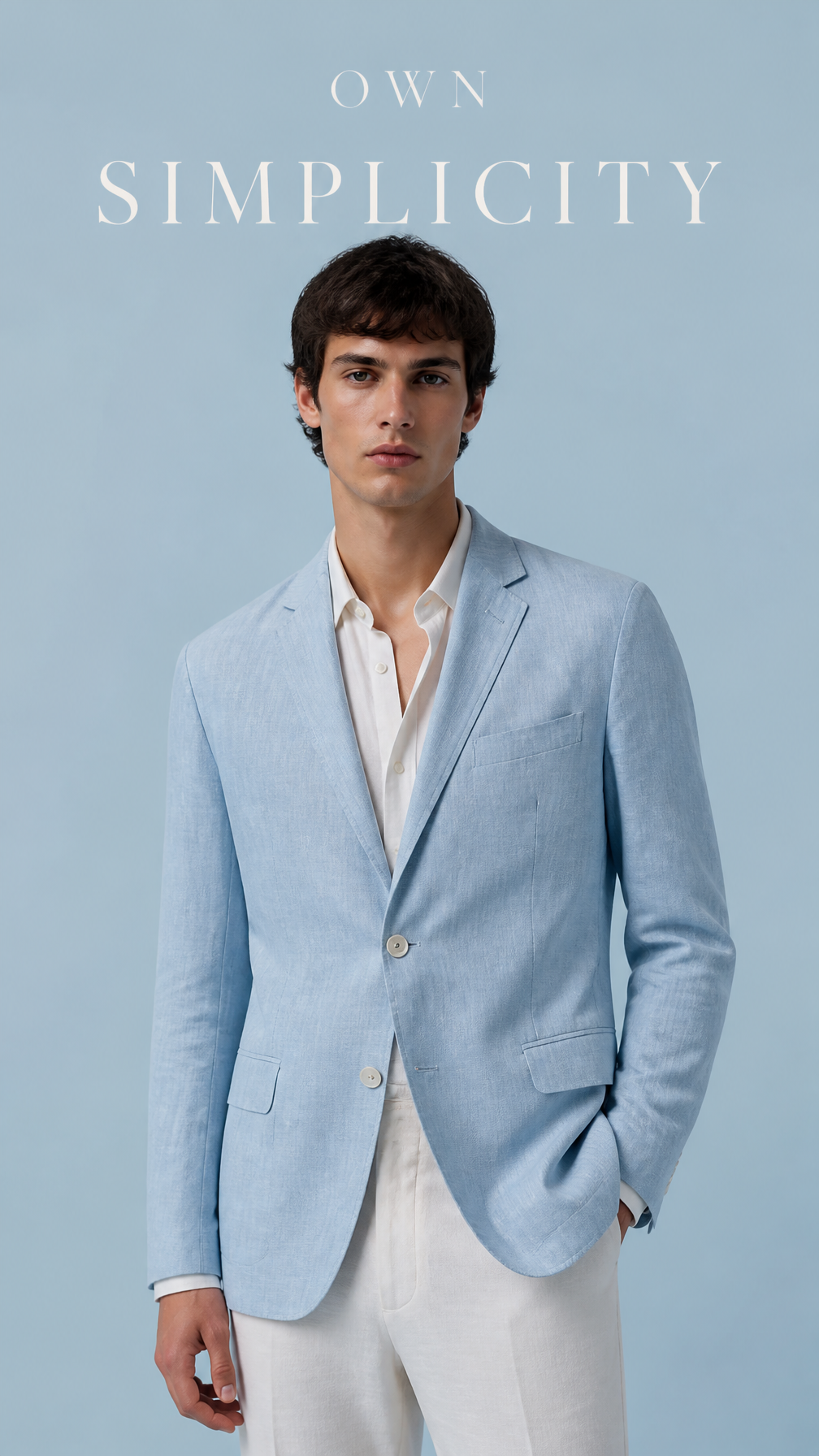 Serene Blue Linen Men's Tailoring