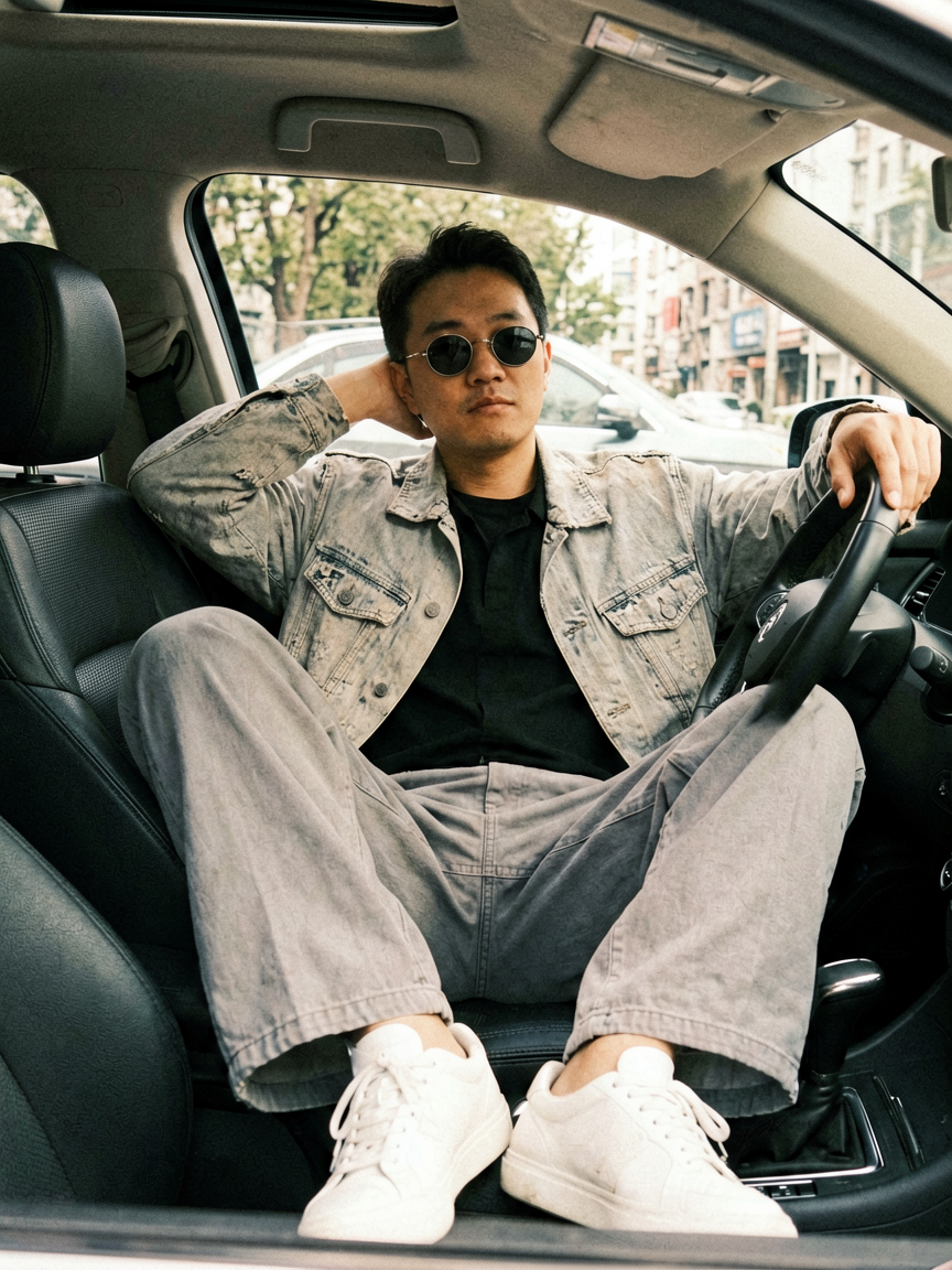 Vintage Urban Drive Portrait