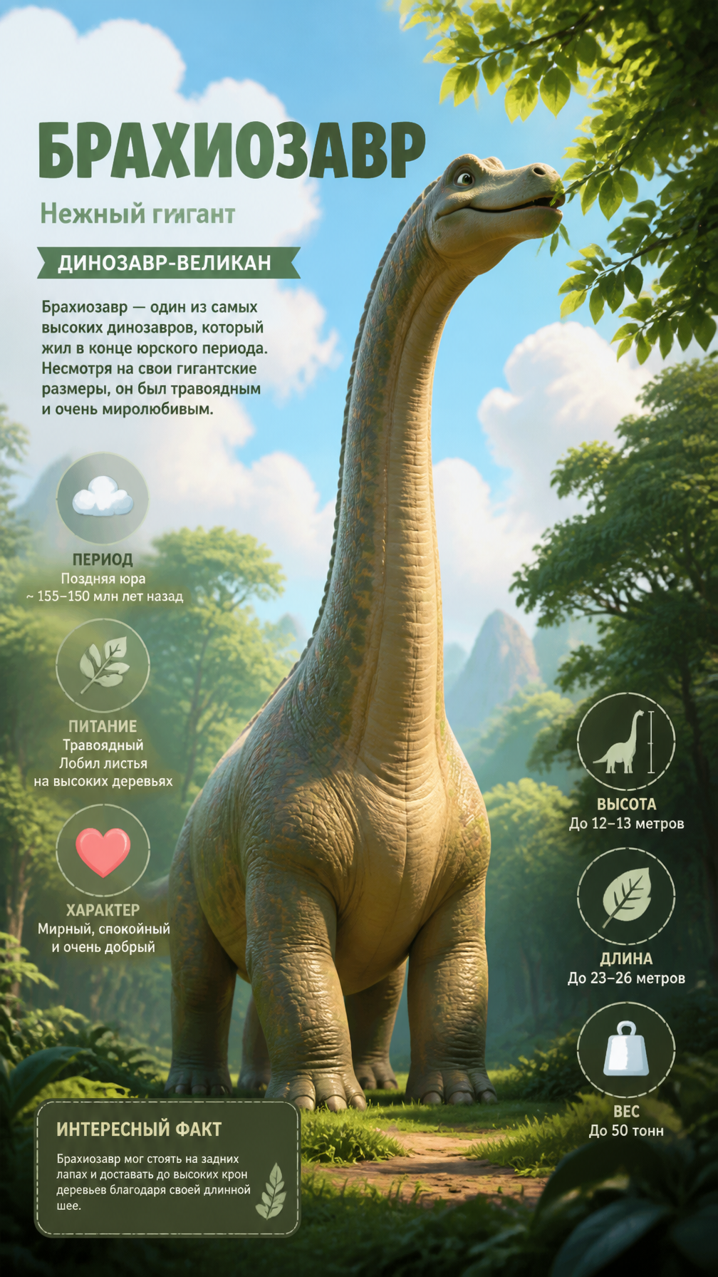 Gentle Giant Brachiosaurus Infographic