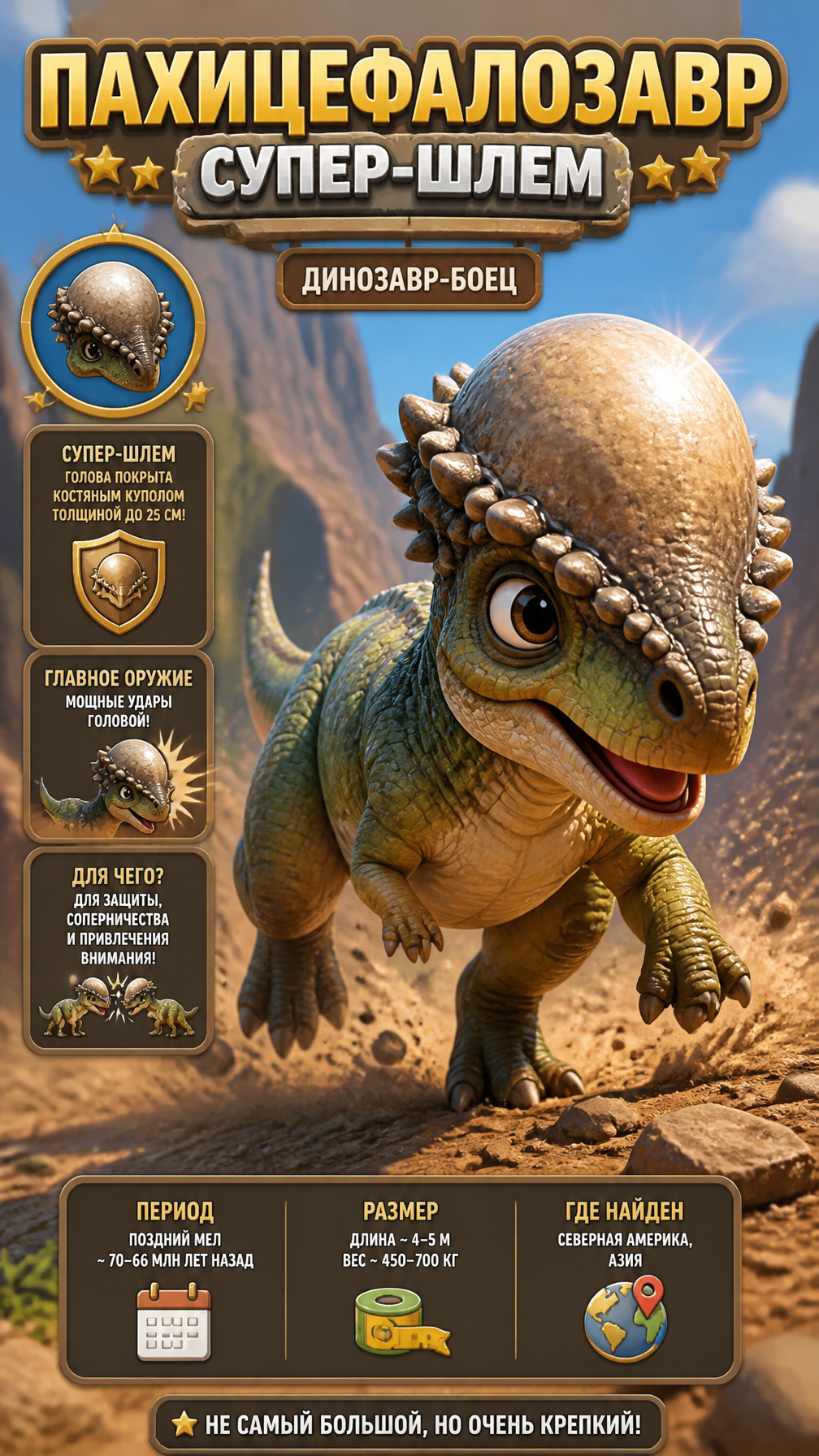 Pachycephalosaurus Fighter Infographic