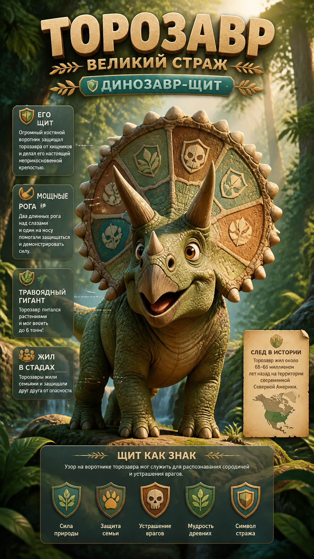 Cute Shield Guardian Torosaurus