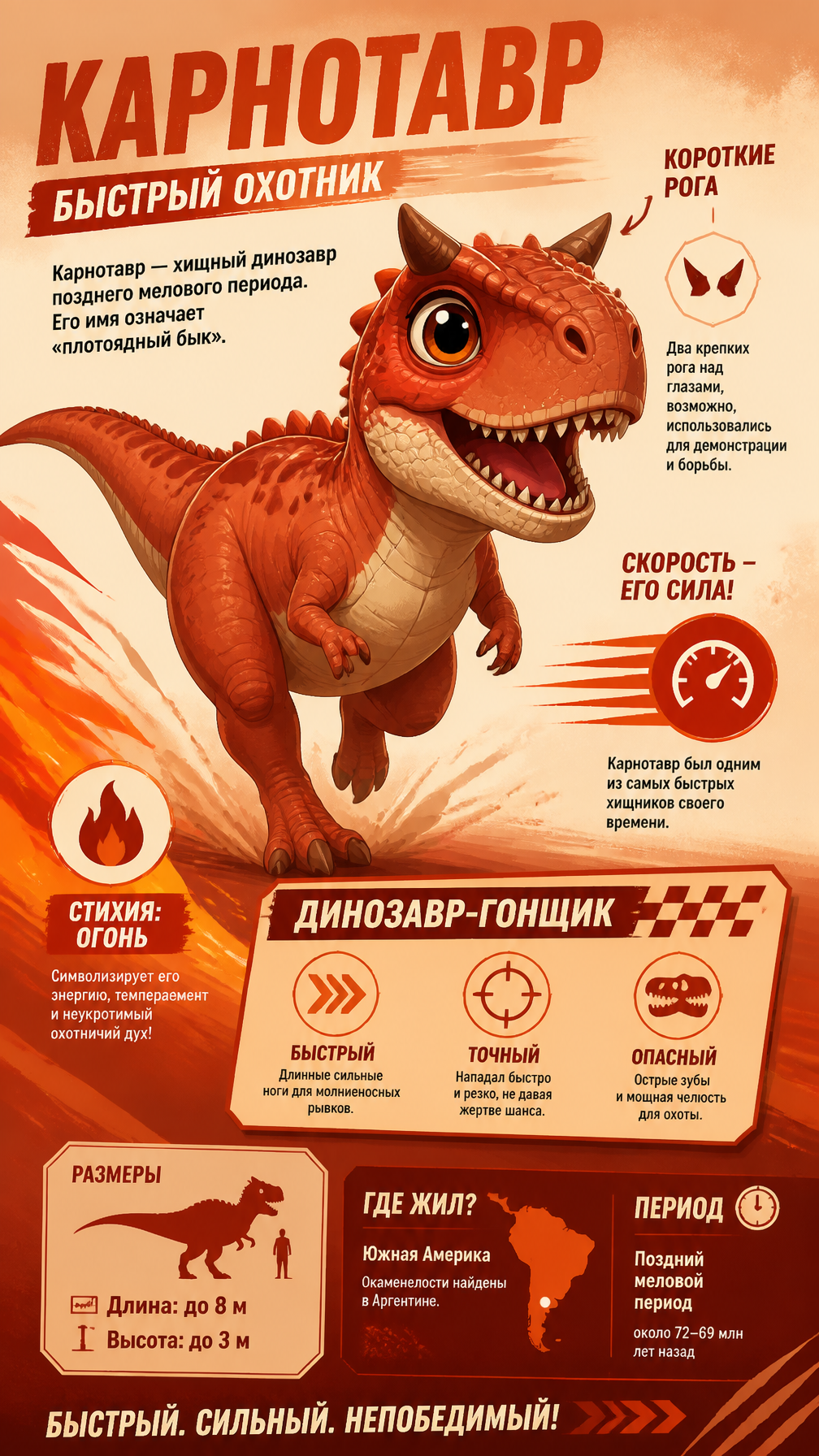 Speedster Carnotaurus Infographic