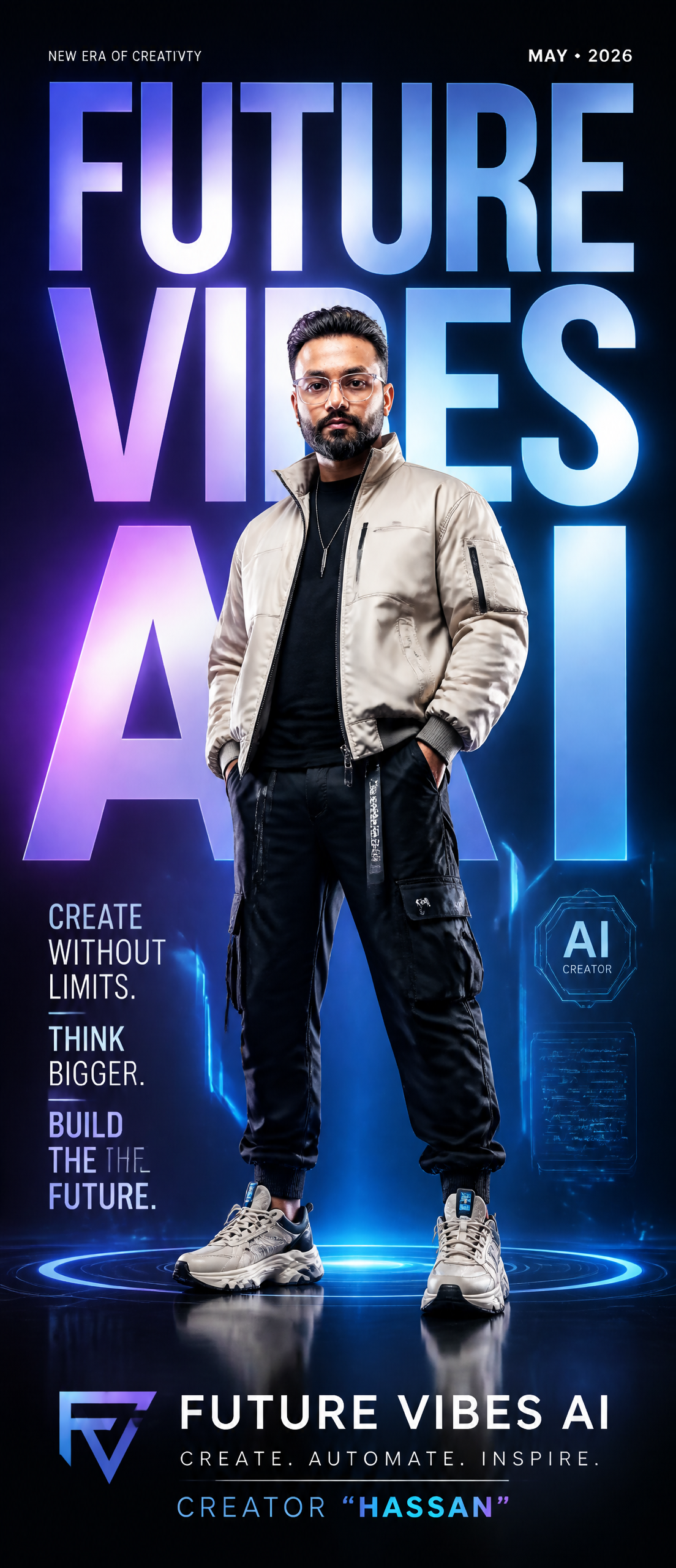 Futuristic AI Creator Luxury Fashion Poster