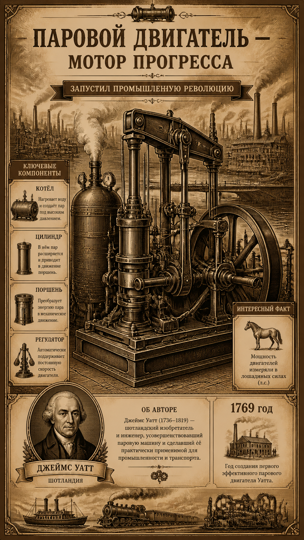 The Dawn of Steam: James Watt's Engine