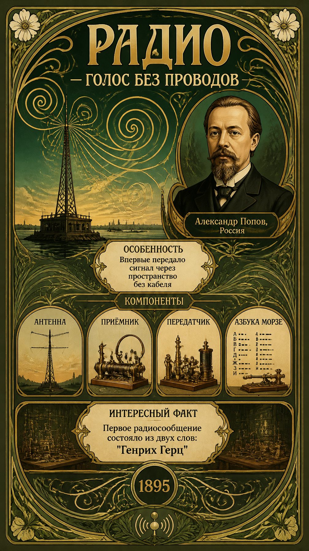 Art Nouveau Radio Pioneer Invention
