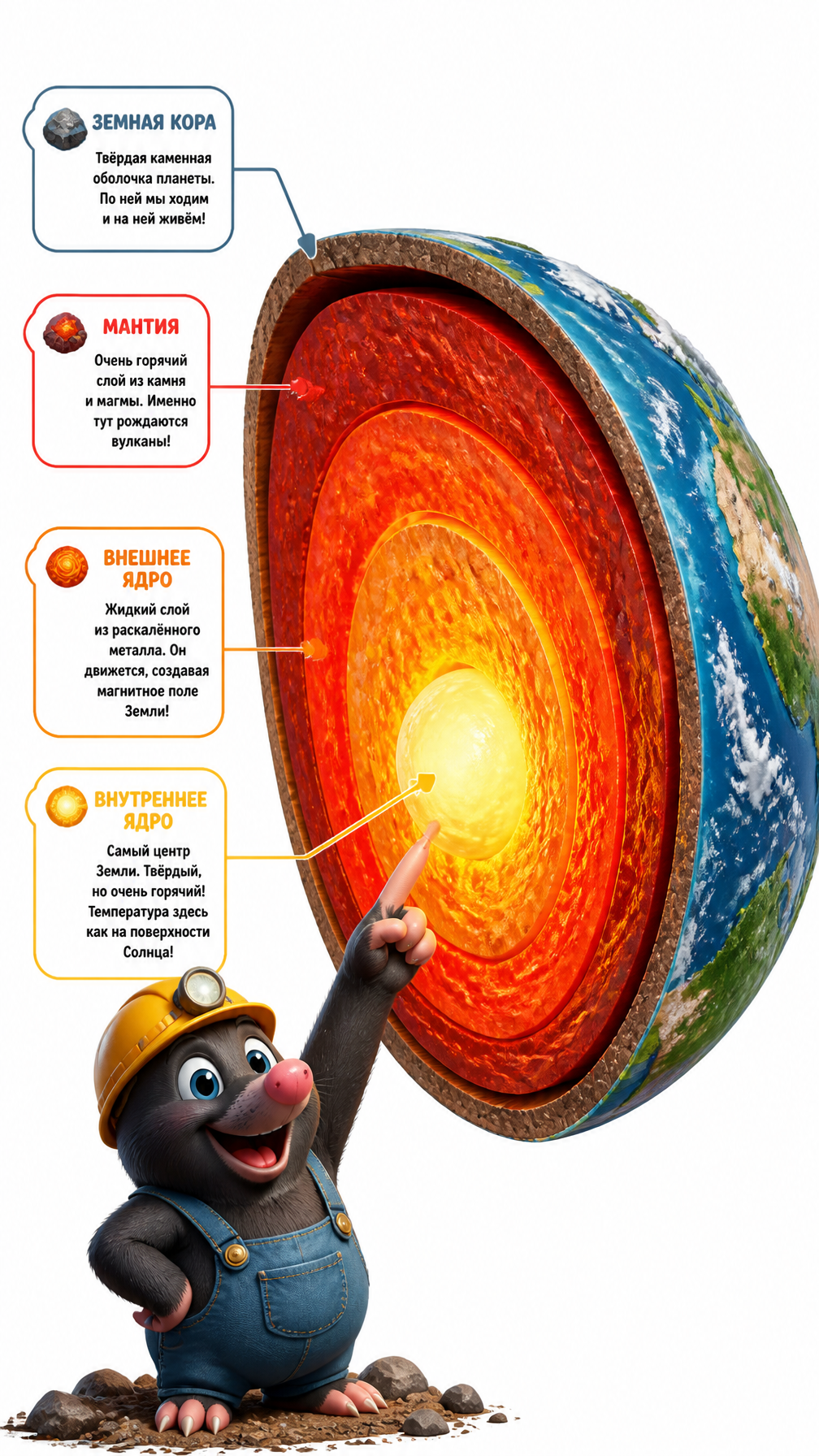 Earth's Layers Educational 3D Guide