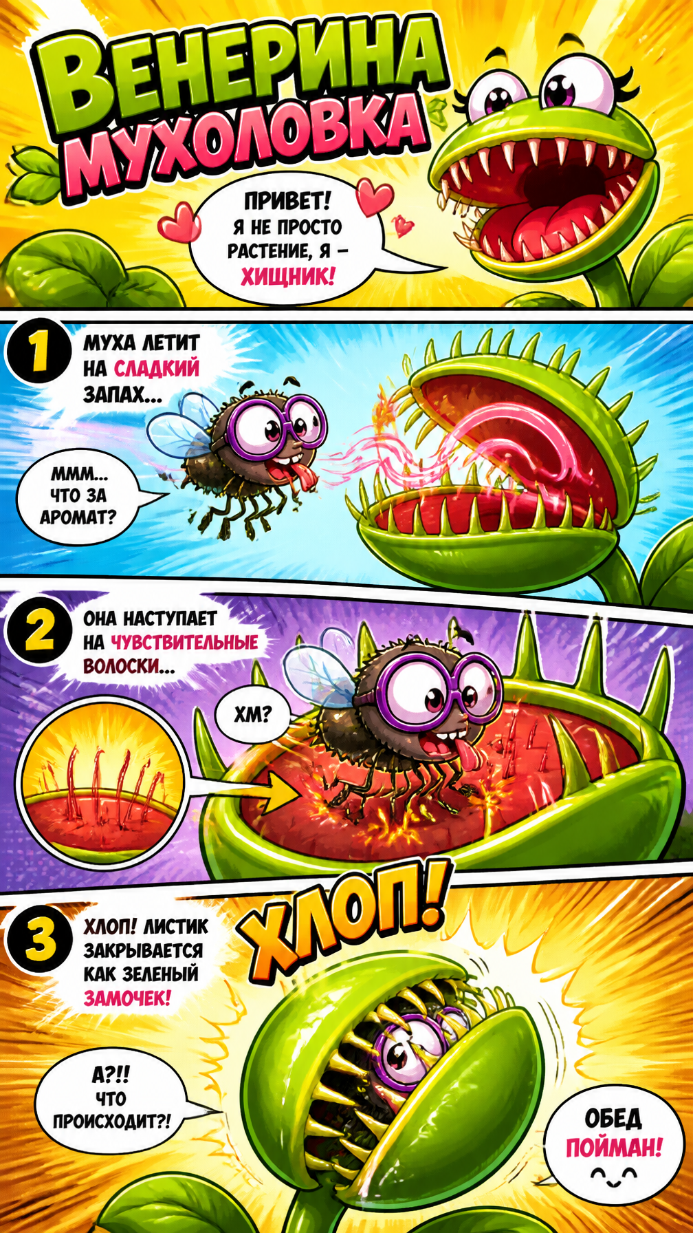 Venus Flytrap Comic Infographic