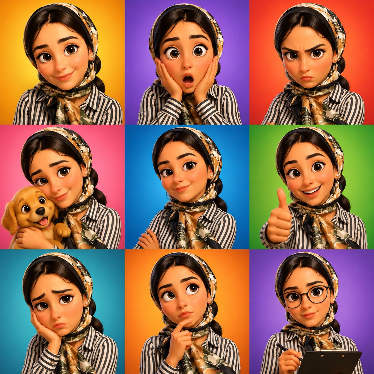 Multi-Emotion 3D Avatar Expression Grid