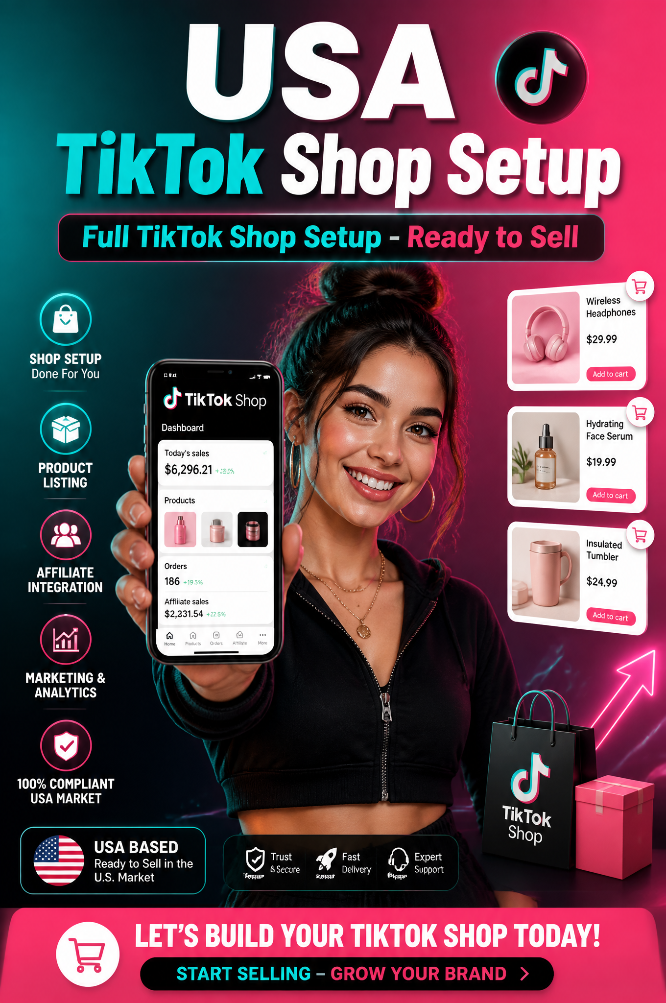 Professional USA TikTok Shop Service Ad