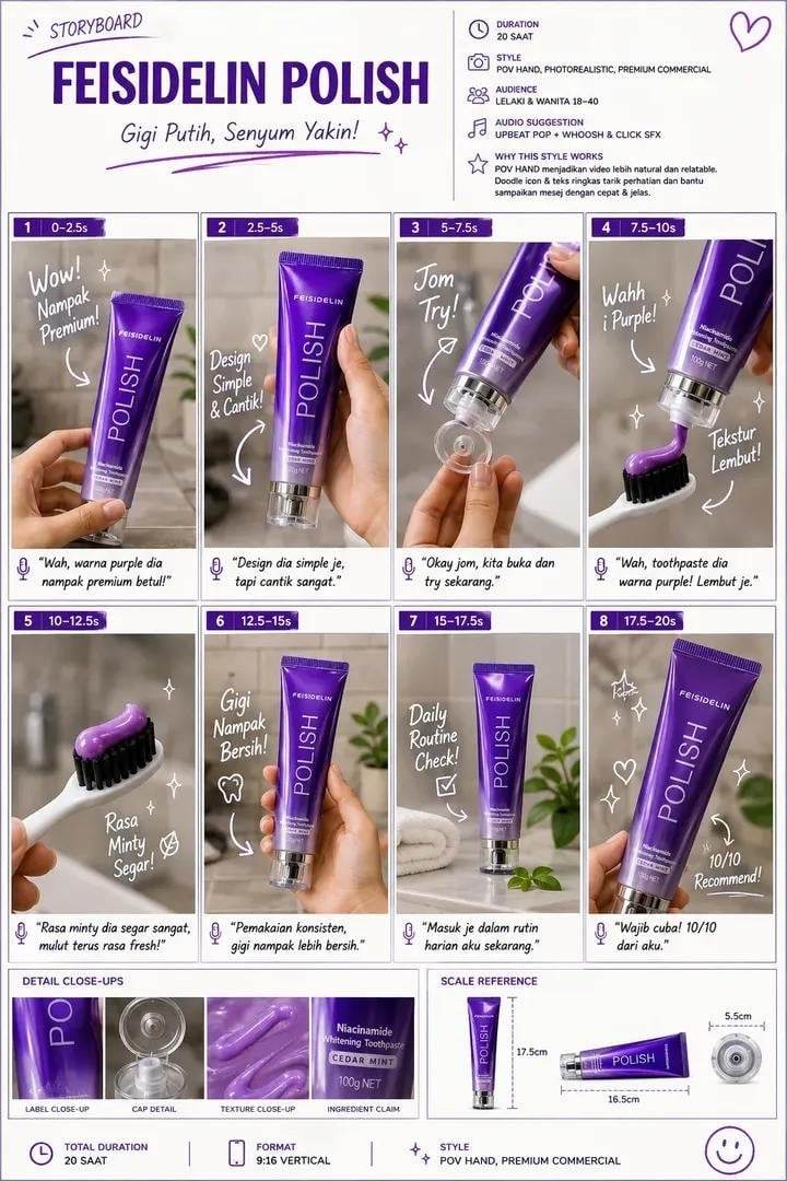 Luxury Toothpaste Commercial Presentation Board