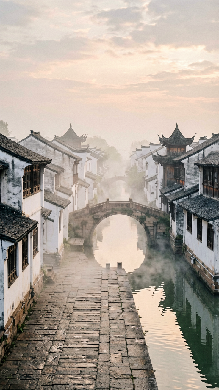Ethereal Dawn in Xitang Water Town
