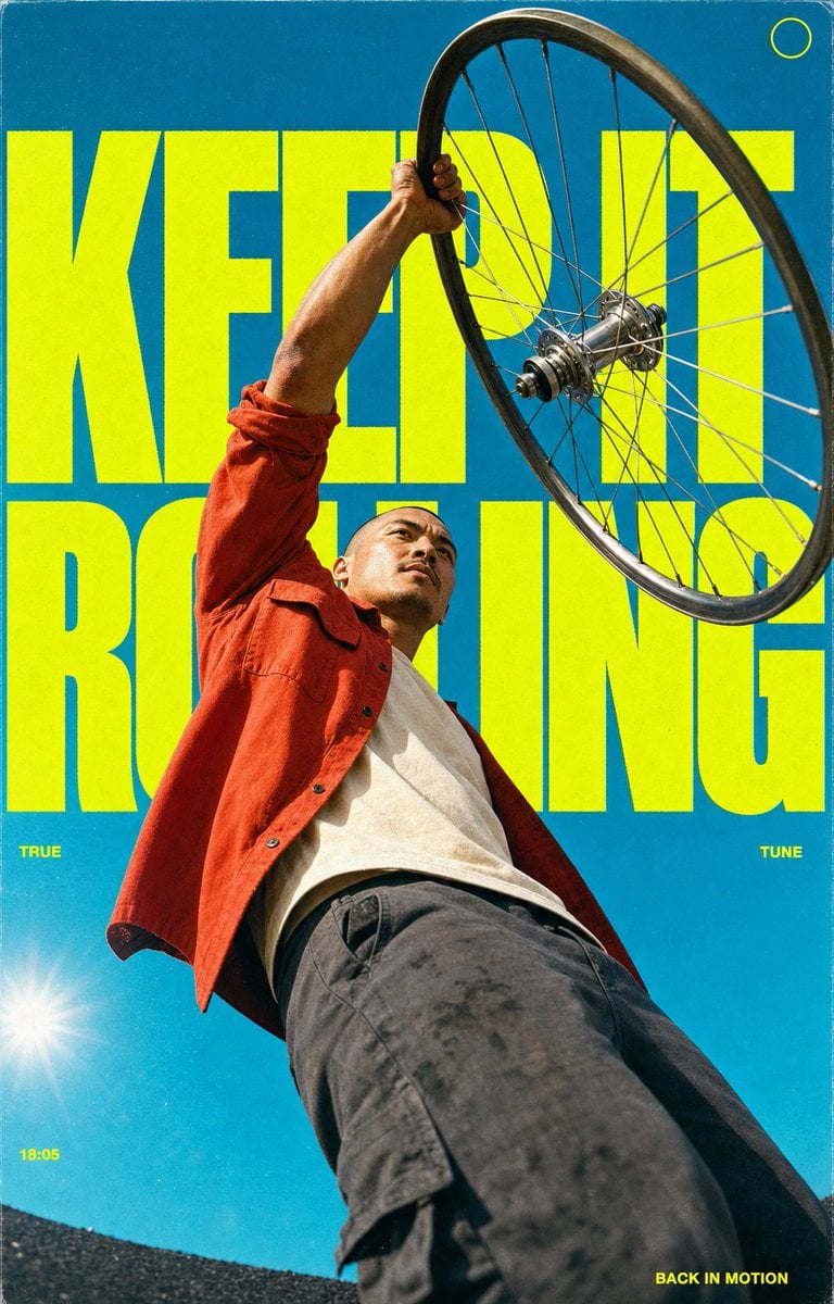 90s Editorial Fisheye Neon Poster - alternate