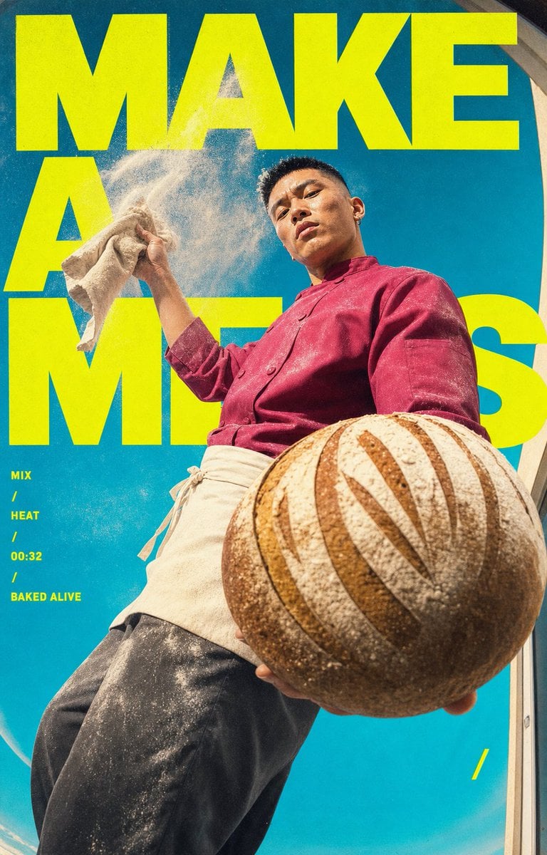 90s Editorial Fisheye Neon Poster - alternate