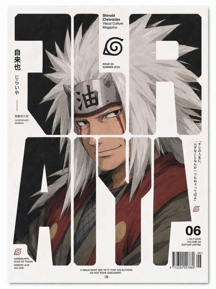 Anime Minimalist Editorial Cover Design