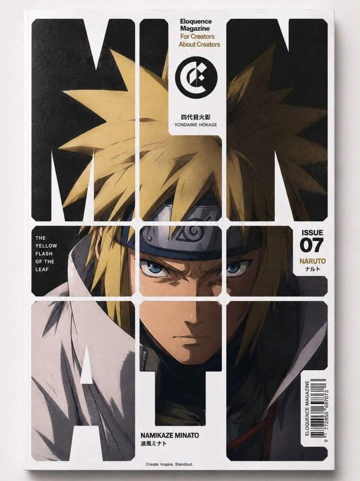 Anime Minimalist Editorial Cover Design - alternate