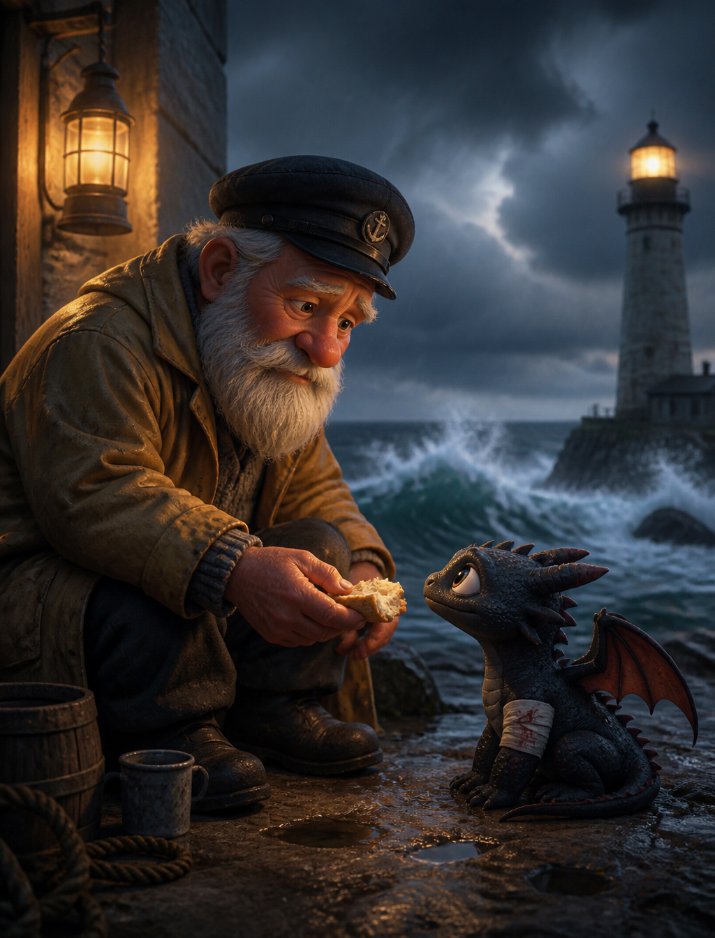The Lighthouse Keeper and the Tiny Dragon
