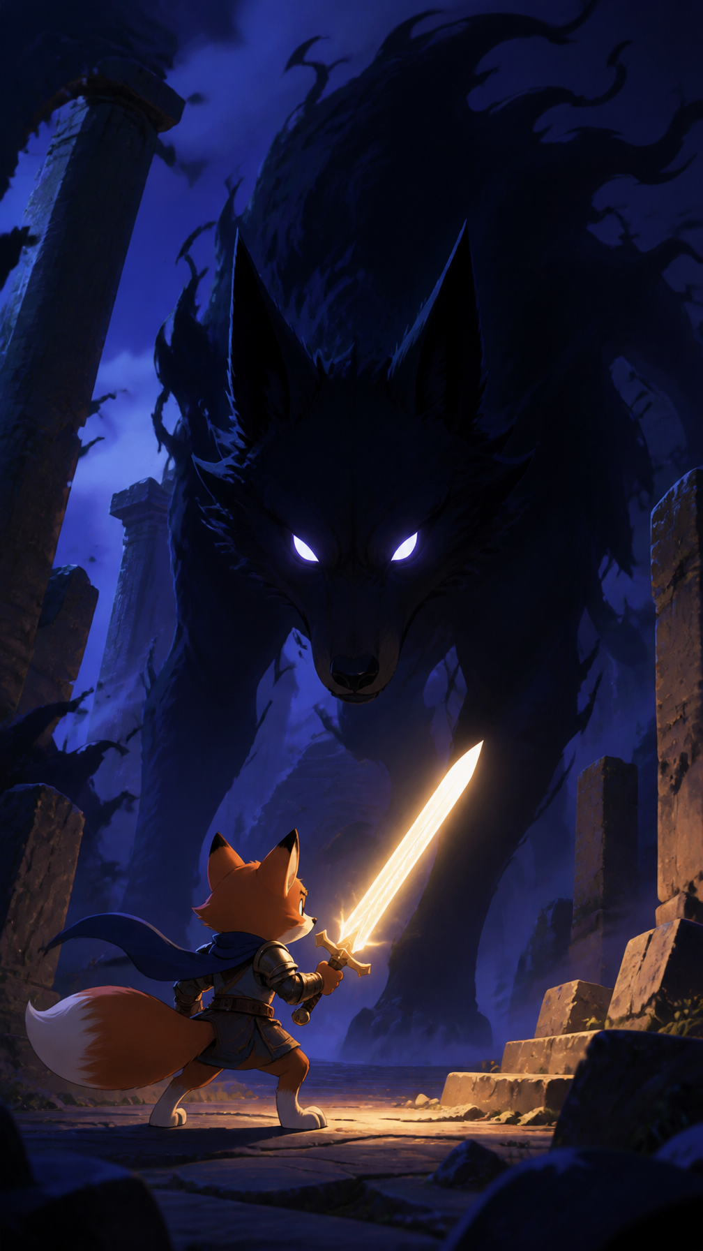 The Brave Fox and the Shadow Behemoth