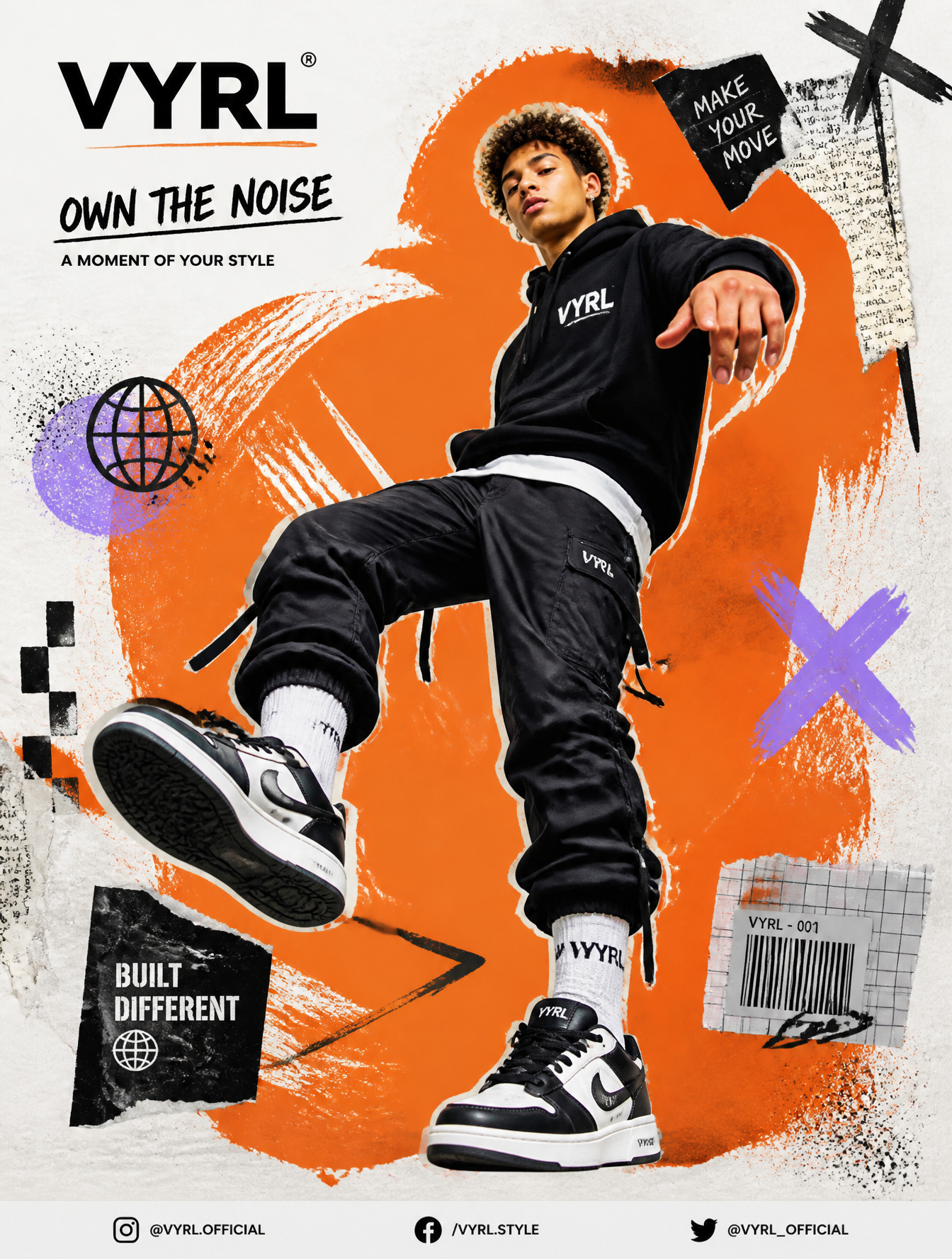 Urban Rebel Digital Collage Brand Template
