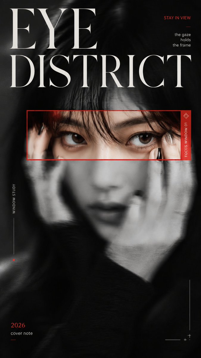 Cinematic Focus-Window Editorial Portrait Cover