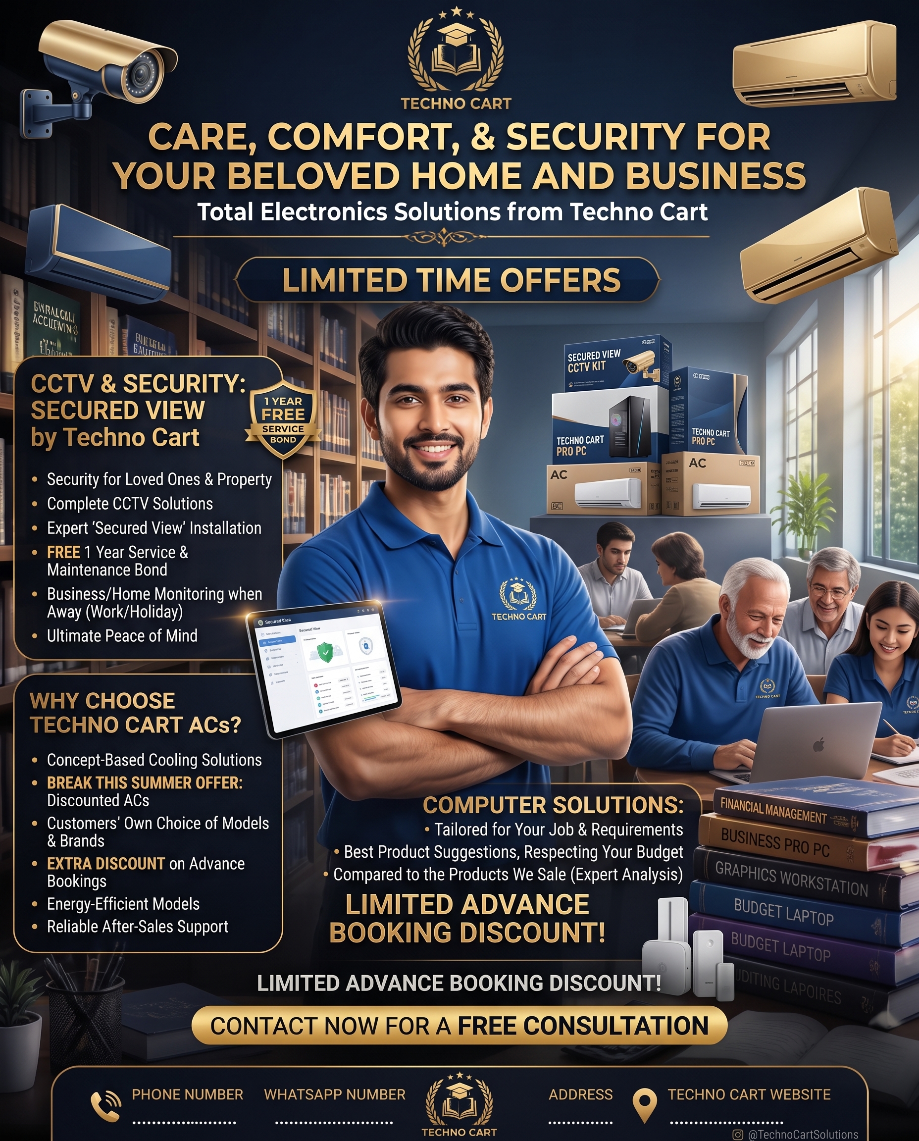 Techno Cart Electronics & Security Solutions Ad