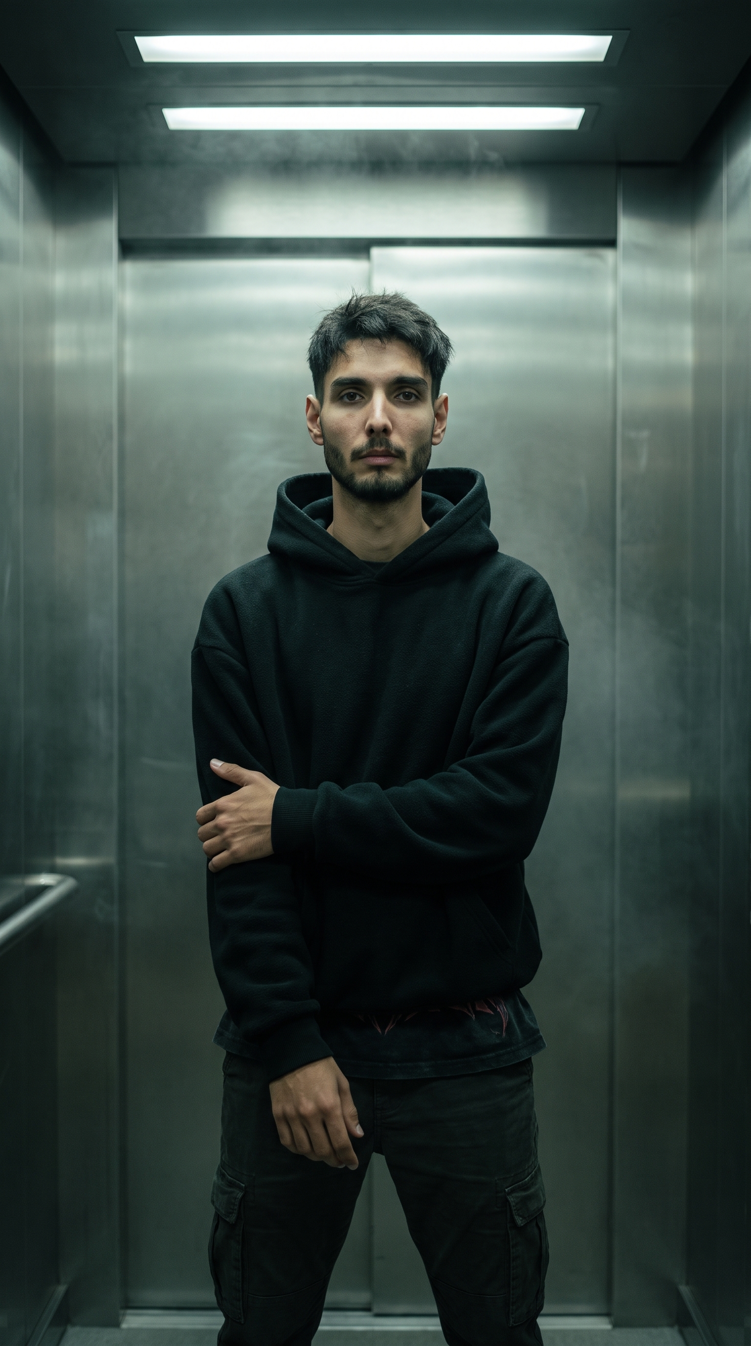 Industrial Silence: Urban Noir Portrait