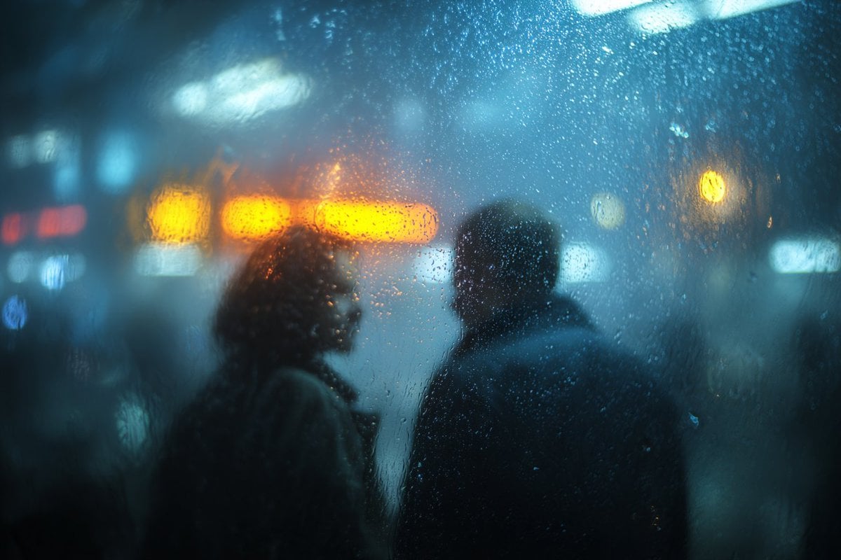 Rain-Slicked Glass Cinematic View - alternate