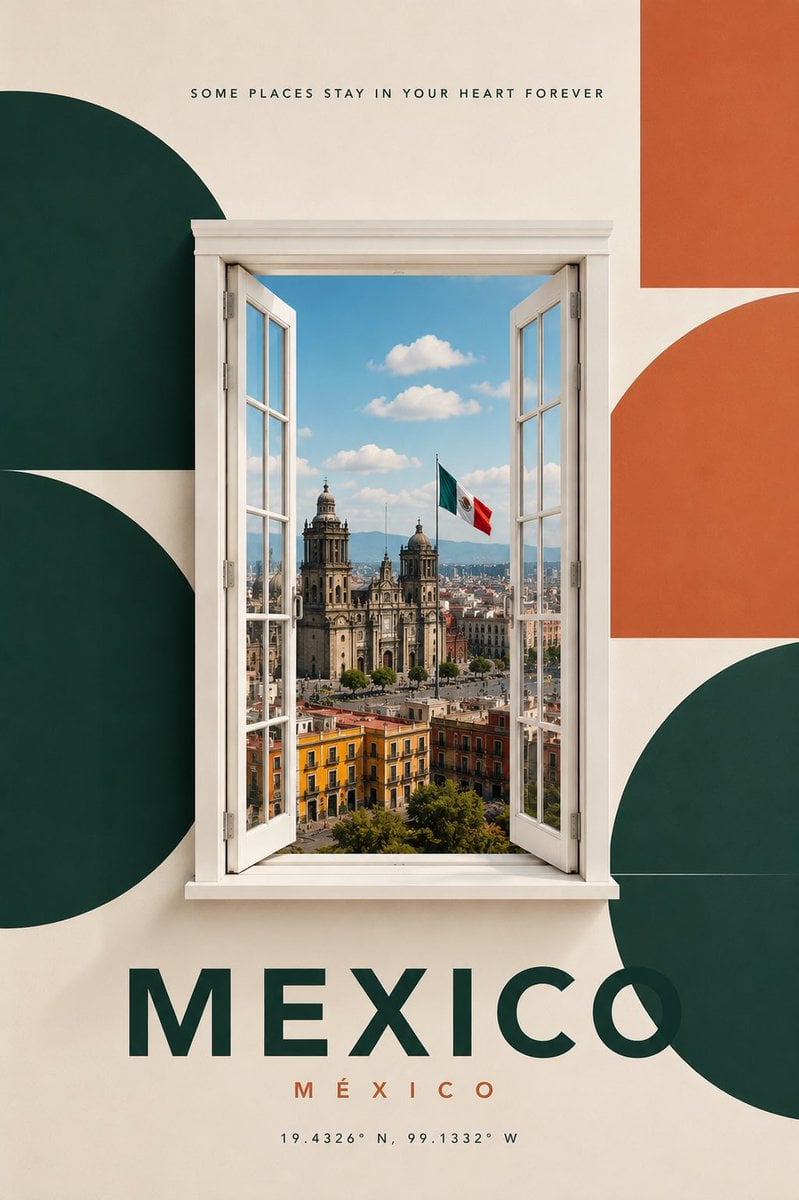 Modernist Window Frame Travel Series - alternate