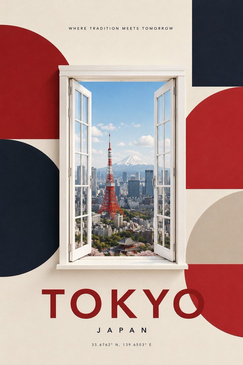 Modernist Window Frame Travel Series - alternate