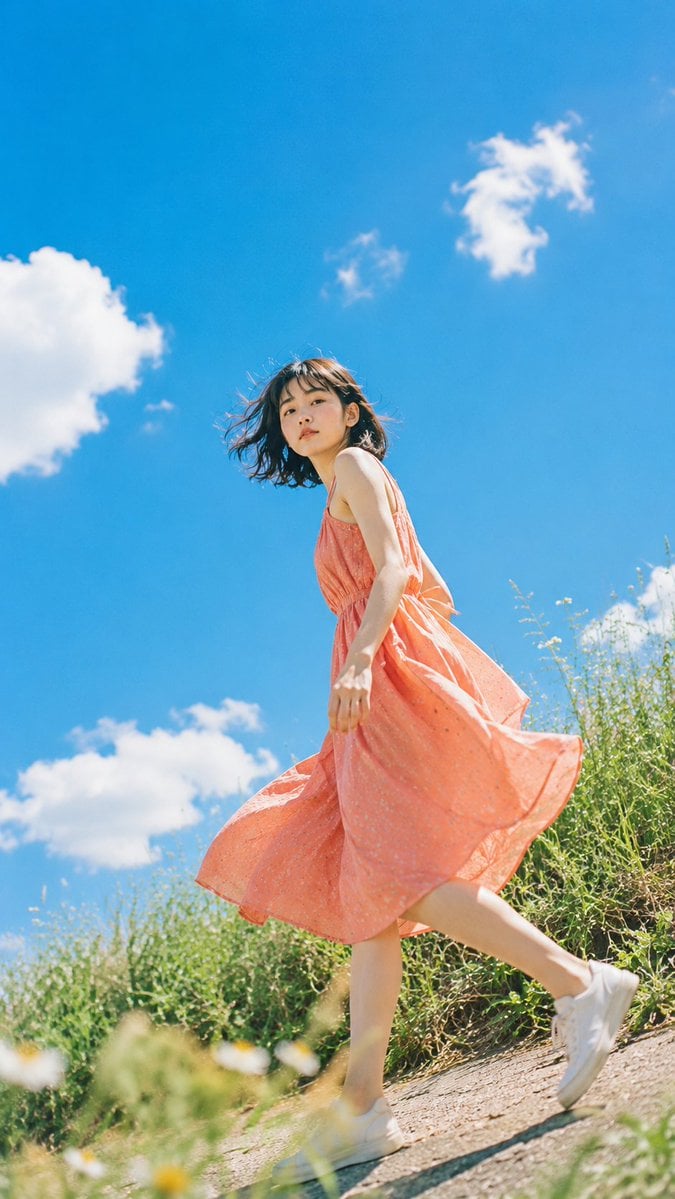 Airy Soft Dopamine East Asian Summer Portrait - alternate