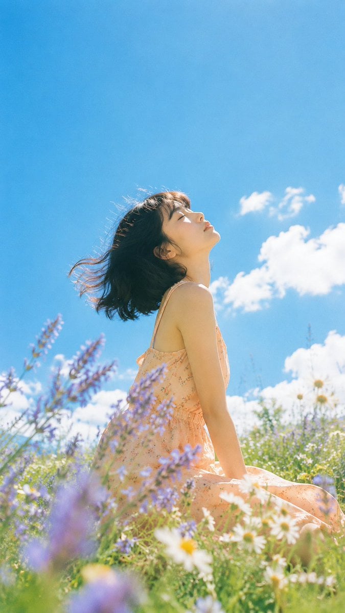 Airy Soft Dopamine East Asian Summer Portrait - alternate