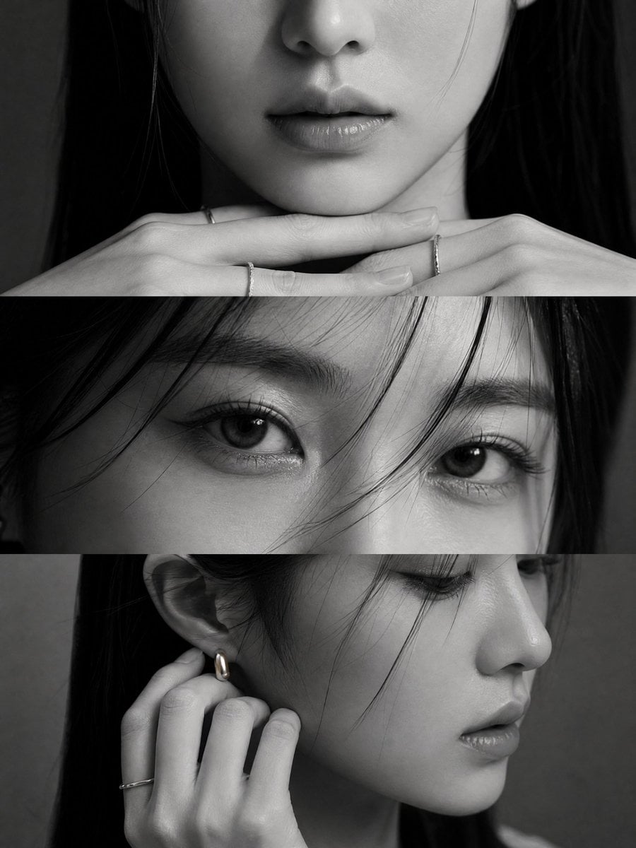 Korean Minimalist Monochrome Triptych