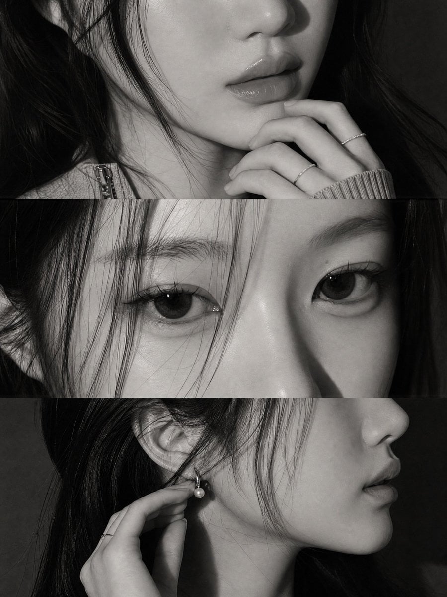 Korean Minimalist Monochrome Triptych - alternate