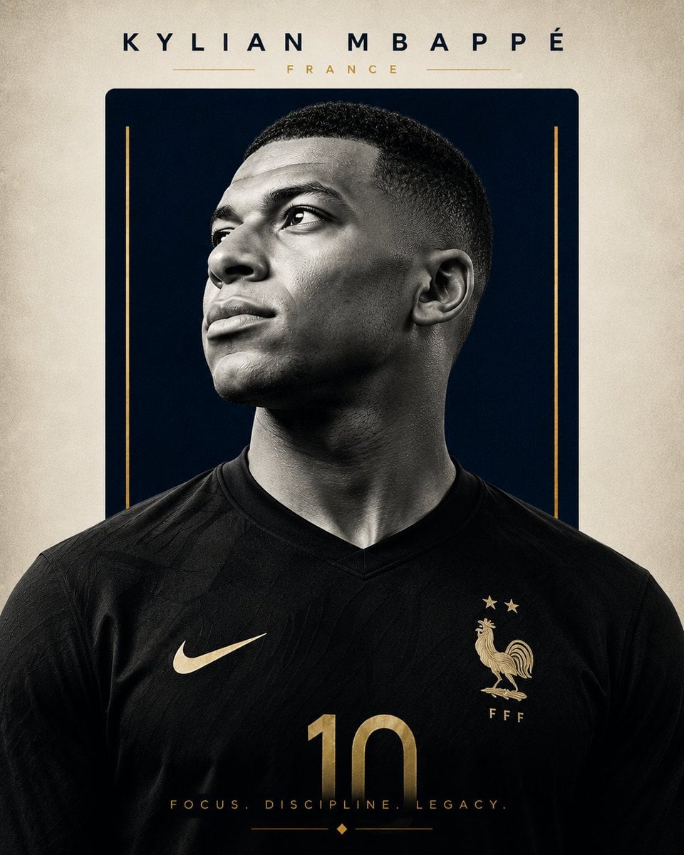 Luxury Editorial Football Athlete Poster - alternate