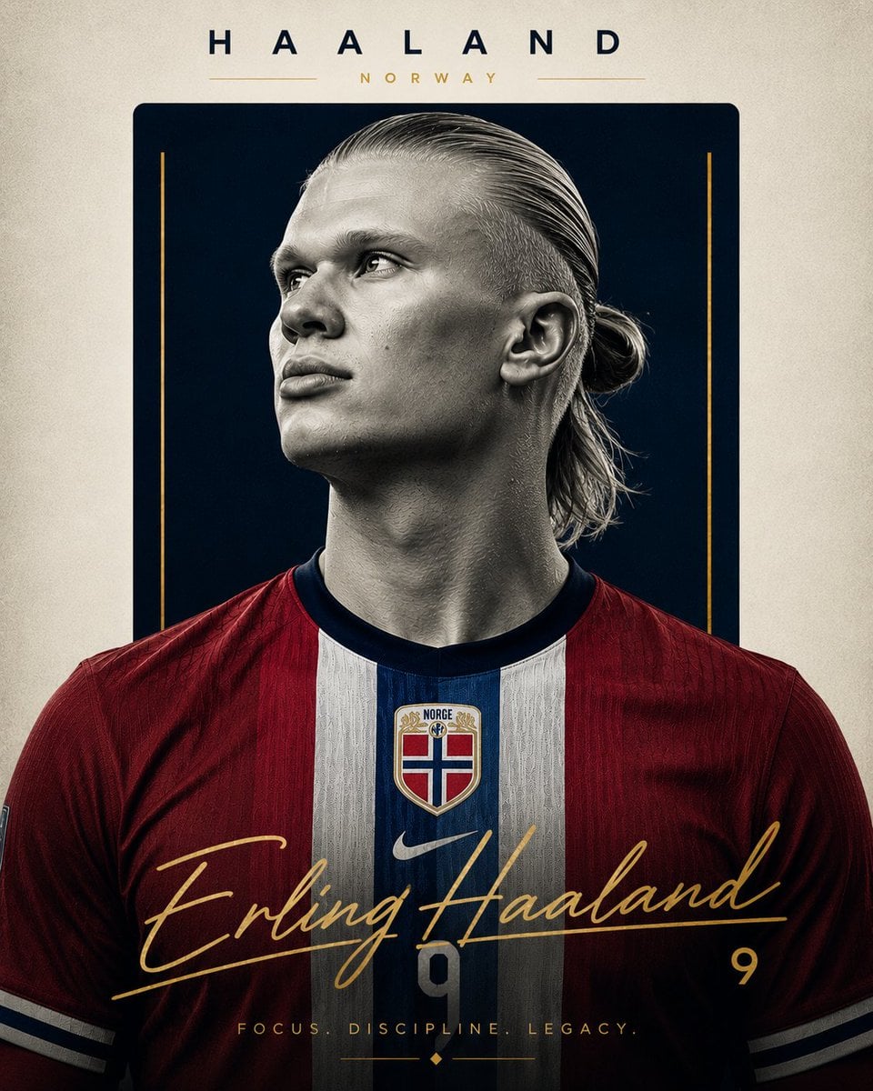 Luxury Editorial Football Athlete Poster - alternate