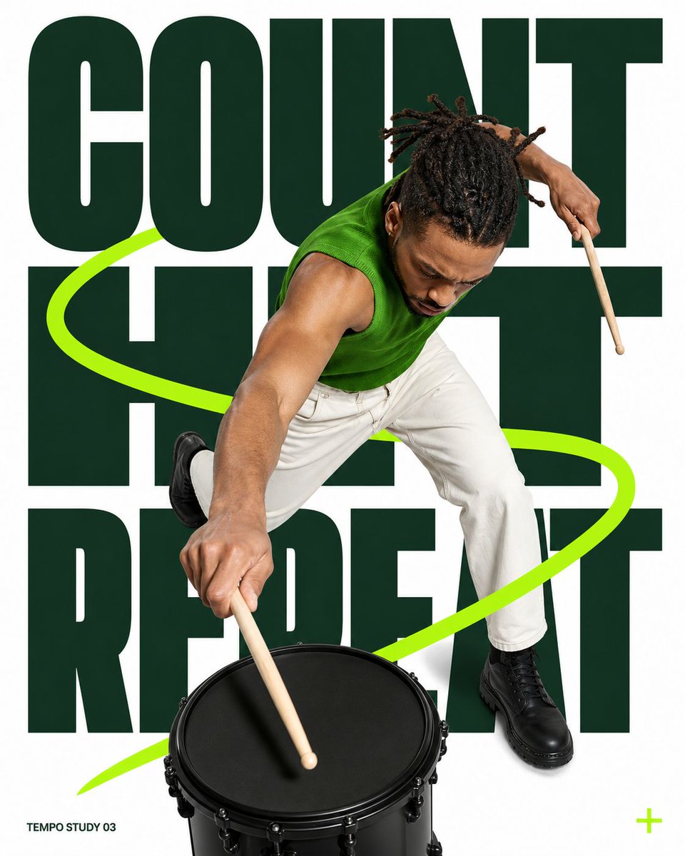Minimalist High-Contrast Sports Poster with Neon Accents - alternate