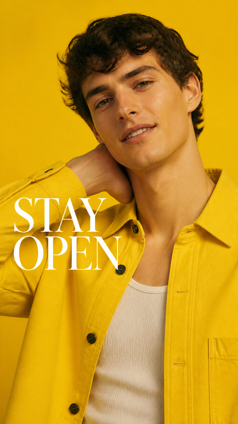 Sunkissed Yellow Luxury Male Portrait