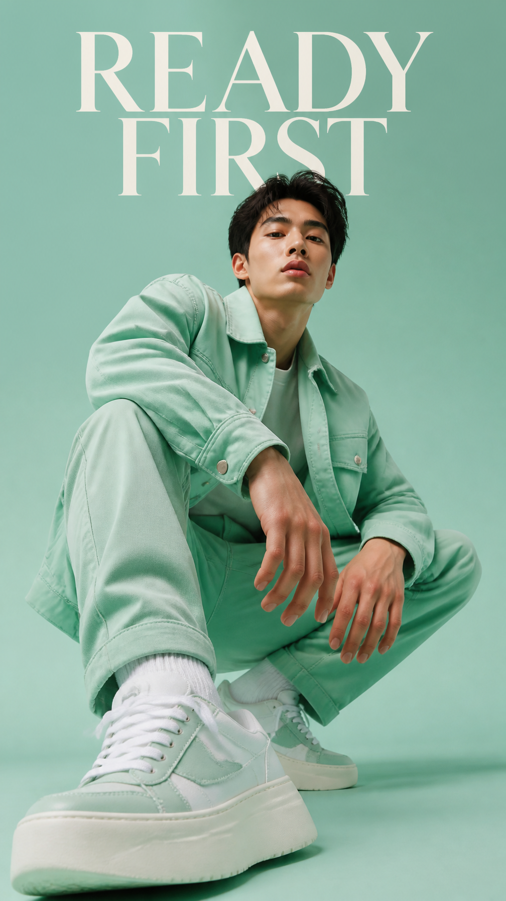 Mint Monochrome High-Fashion Statement