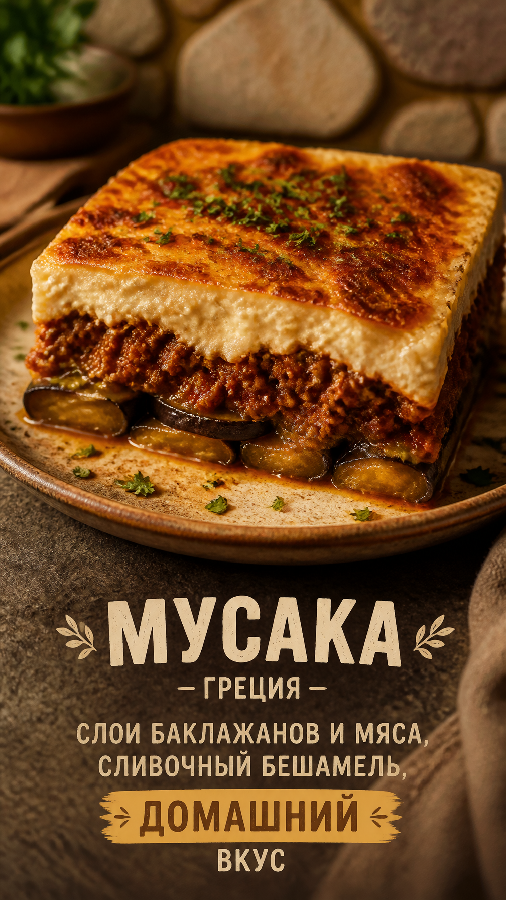 Authentic Greek Moussaka Layers