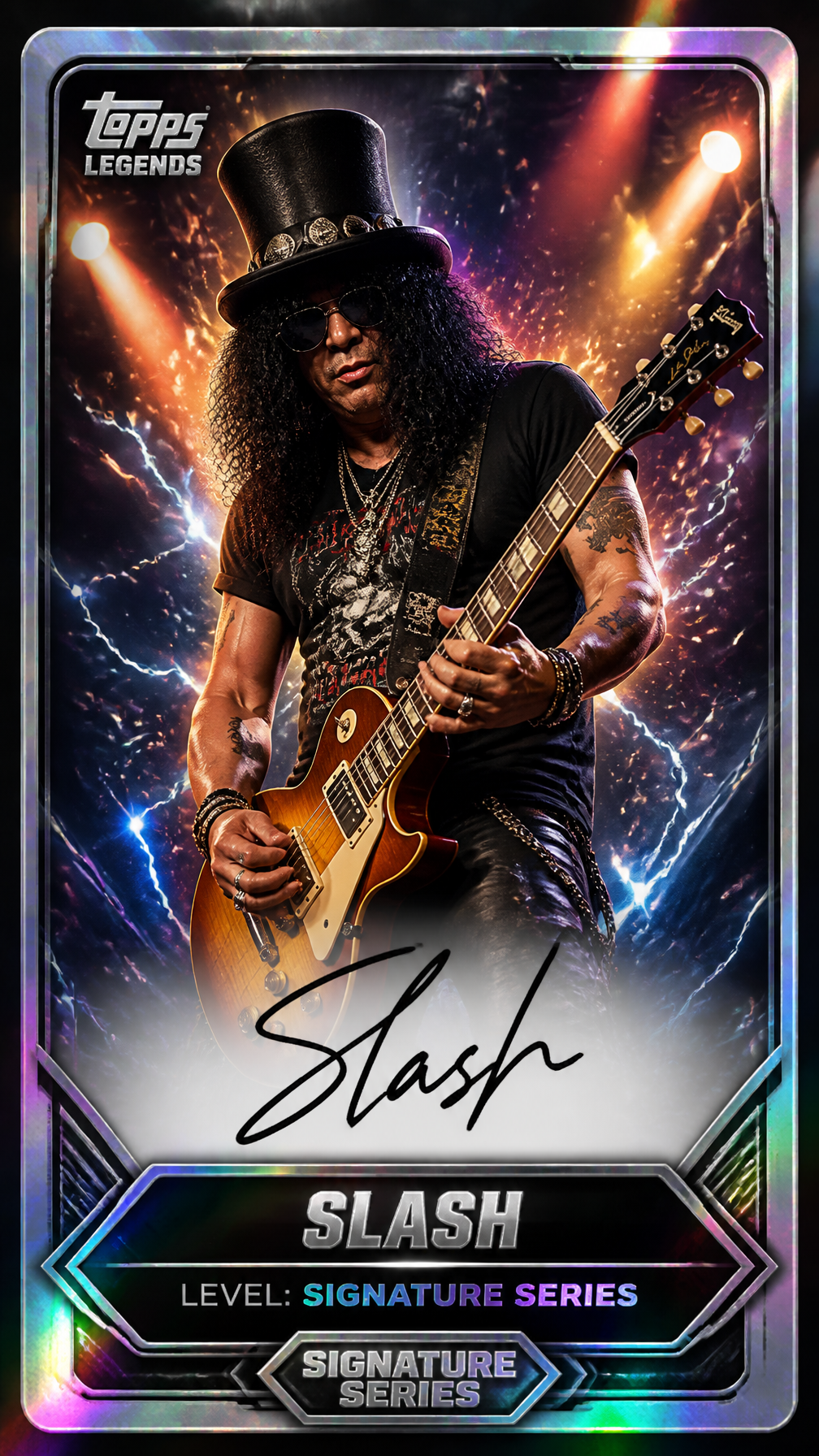 Slash Topps Legends Signature Guitar Card